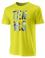 Pánske tričko Wilson Stacked Tennis Tech Tee sulphur spring