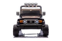 Beneo Elektrické autíčko Toyota FJ Cruiser XXL s pohonem 4x4, licencované (dvoumístné), pískovo-černé, Přenosná lithiová baterie, Vysoký podvozek, Dvě sedadla, Odpružená zadní náprava, 2,4 GHz Dálkový ovladač, MP3 s BT, LED