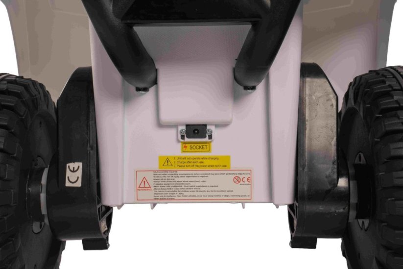 Elektrická štvorkolka Beneo Arctic Cat 12V so zadným pohonom, biela, LED svetlá, Lítiová batéria, 2 x 25W motor, Originál Licencia