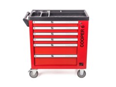 Dielenský vozík G21 Cooper 6, červený