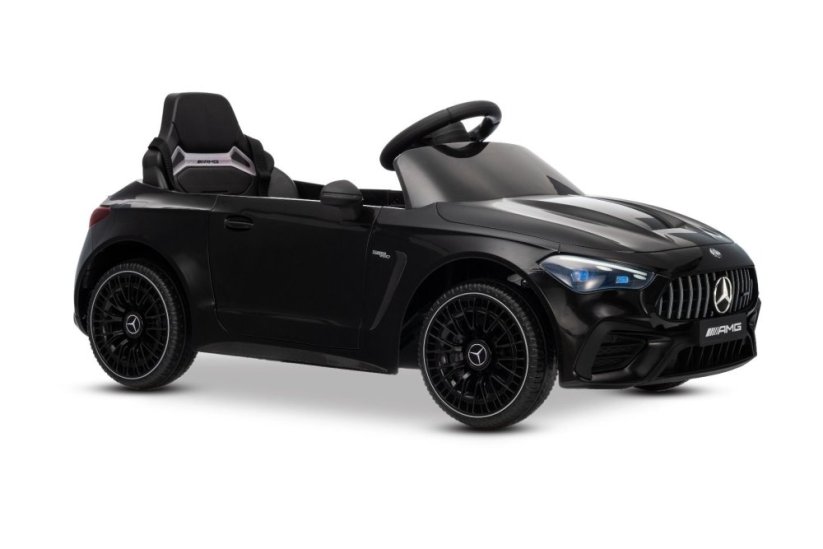 Beneo Elektrické autíčko Mercedes CLE 12V s pohonom zadných kolies, čierne, Jednomiestne, Lítiová batéria, LED svetlá, široké sedadlo, 2,4 GHz diaľkový ovládač, MP3 prehrávač so vstupom USB/AUX a Bluetooth, ORIGINAL Licencia