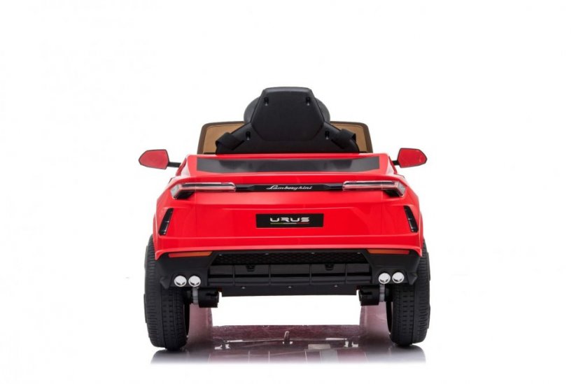 Beneo Elektrické autíčko Lamborghini Urus, 12V, 2,4 GHz dálkové ovládání, USB / SD Vstup, odpružení, otevírací dveře, měkké EVA kola, 2 X MOTOR, červené, ORIGINAL licence
