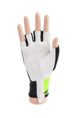 Crussis cyklo rukavice čierno / žlté fluo