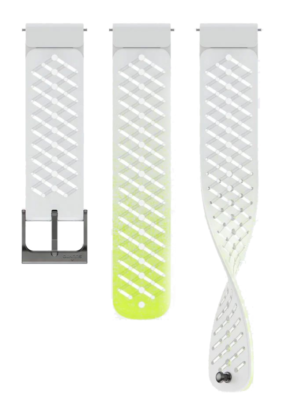 Suunto 22mm Athletic 5 Silicone Strap Canary White S+M