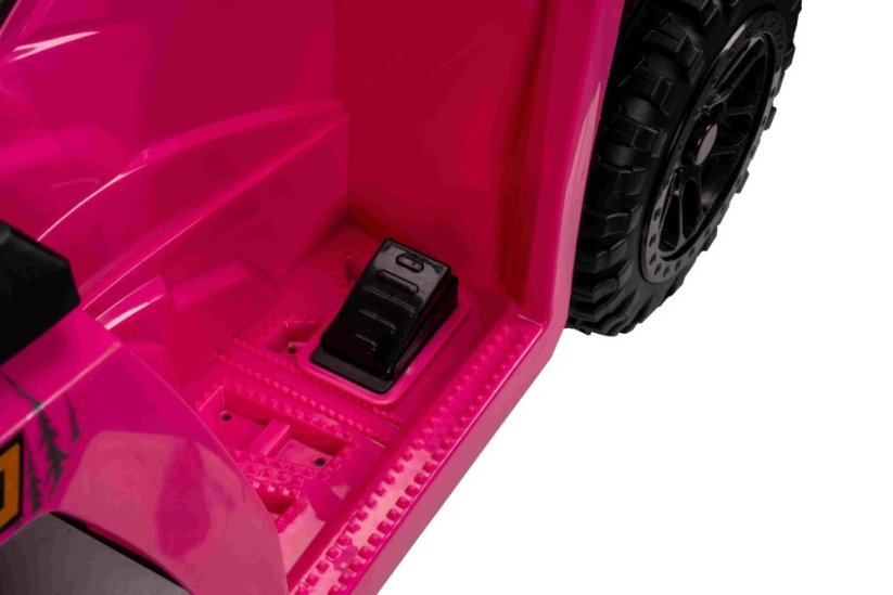 Elektrická čtyřkolka Beneo Arctic Cat 12V se zadním pohonem, růžová, LED světla, lithiová baterie, 2 x 25W motor, originální licence