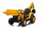 Beneo Licencovaný elektrický Bagr Caterpillar se svahovací i výkopovou lžící, Jednomístný, žlutý, USB vstupem na MP3 Přehrávači, Zadním pohonem s 2 x 30W Motory a Lithiovou baterií
