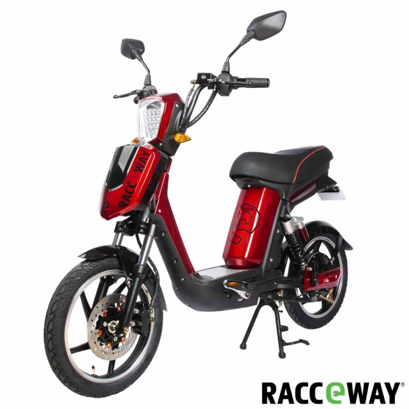 Elektrický skútr RACCEWAY® E-BABETA® vínově červený metalíza, bez baterie