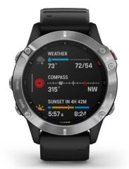 Garmin FÉNIX 6 SILVER, black band