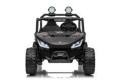 Elektrické auto Beneo T-REX Ride 4x4 dvoumístné 24V, černé, MP3 přehrávač se vstupem USB/AUX, pohon 4x4, lithiová baterie, odpružení, dálkové ovládání, LED světla
