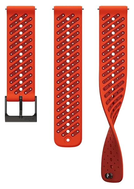 Suunto 22mm Athletic 8 Silicone Strap coral orange S+M