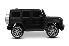 Beneo Mercedes-Benz G63 AMG 4x4 Dvoumístný elektromobil 24V, černý, MP3 přehrávač s připojením USB/AUX a Bluetooth, pohon 4x4, lithiová baterie , EVA kola s odpružením, koženková sedadla, dálkové ovládání, licencovaný