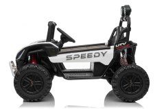 Elektrické auto Beneo T-REX Ride 4x4 dvoumístné 24V, bílé, MP3 přehrávač se vstupem USB/AUX, pohon 4x4, lithiová baterie, odpružení, dálkové ovládání, LED světla