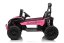 Beneo Elektrické auto T-REX Ride 4x4 dvoumístné 24V, růžové, MP3 přehrávač se vstupem USB/AUX, pohon 4x4, lithiová baterie, odpružení, dálkové ovládání, LED světla