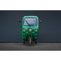 Elektrická nákladní tříkolka Leramotors Cargo G1 1000W s kabinou - Tuk Tuk zelená