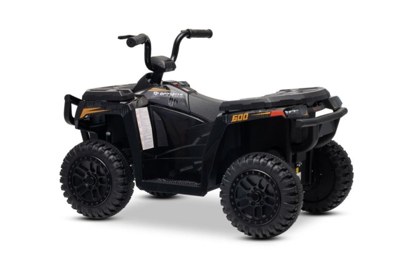 Elektrická čtyřkolka Beneo Arctic Cat 12V se zadním pohonem, černá, LED světla, lithiová baterie, 2 x 25W motor, originální licence