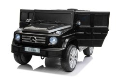 Beneo Elektrické autíčko Mercedes G500 12V, čierne, 2,4 GHz diaľkové ovládanie, USB / SD Vstup, odpruženie, Lítiová batéria, LED svetlá, ORIGINÁL licencia