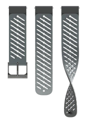 Suunto 22mm Athletic 5 Silicone Strap Graphite S+MWhite S+M