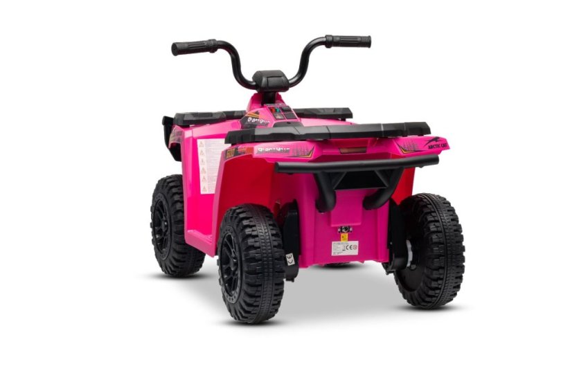 Elektrická čtyřkolka Beneo Arctic Cat 12V se zadním pohonem, růžová, LED světla, lithiová baterie, 2 x 25W motor, originální licence