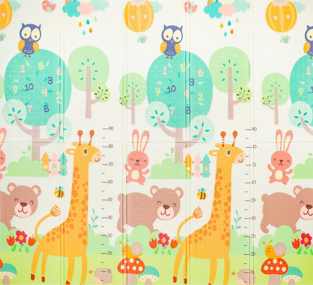 Hracia skladacia obojstranná podložka Žirafa